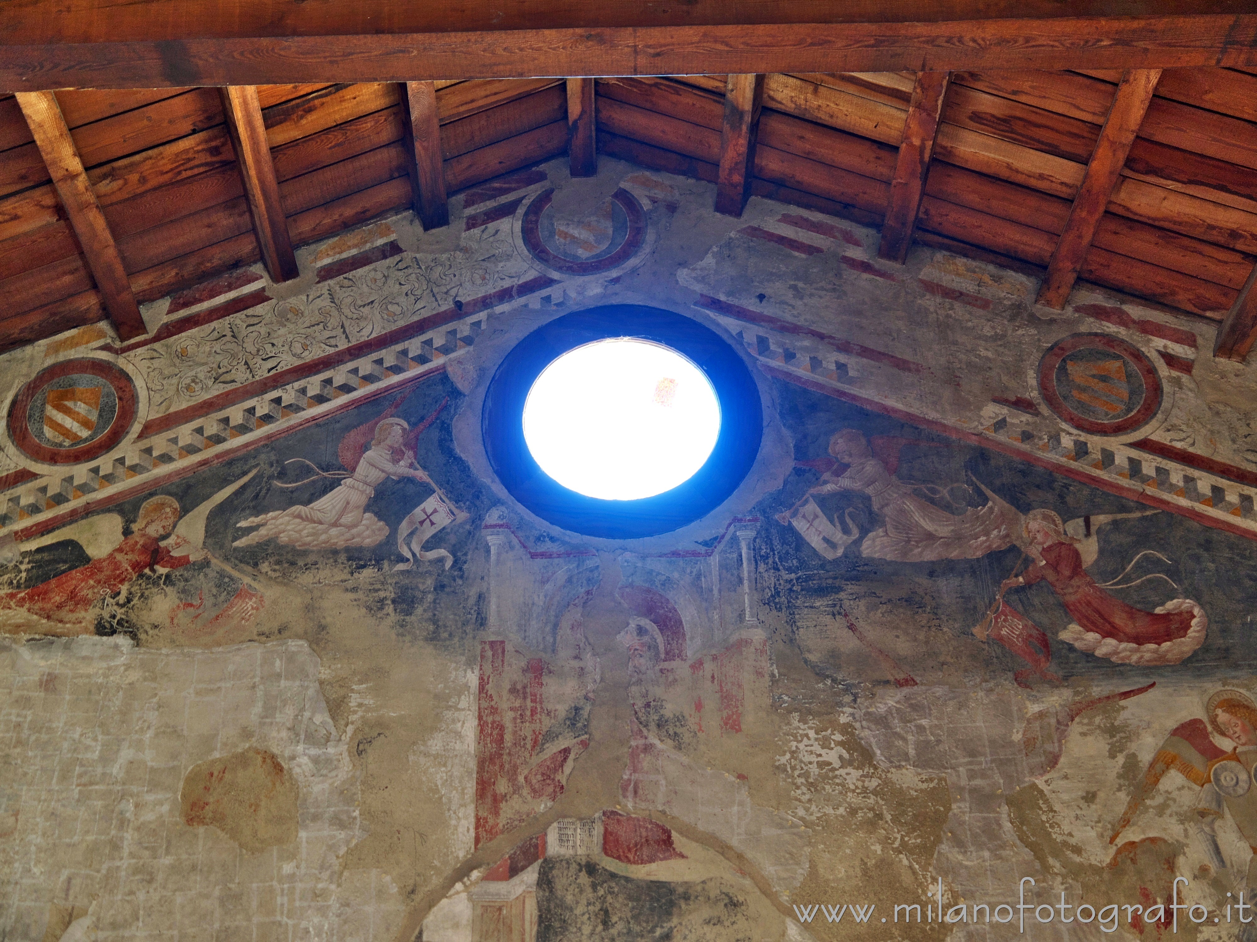 Settimo Milanese (Milan, Italy) - Frescoes on the counterfacade of the Oratory of San Giovanni Battista